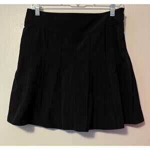 Athleta Skirt Women’s Black Skort Wear About Pleated A Line Tennis Golf Size 6